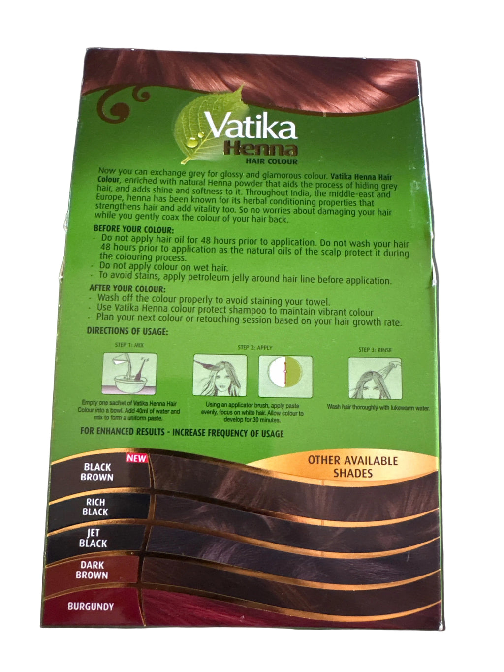 Dabur Vatika Womens Hair Colour Henna Natural Brown 60g