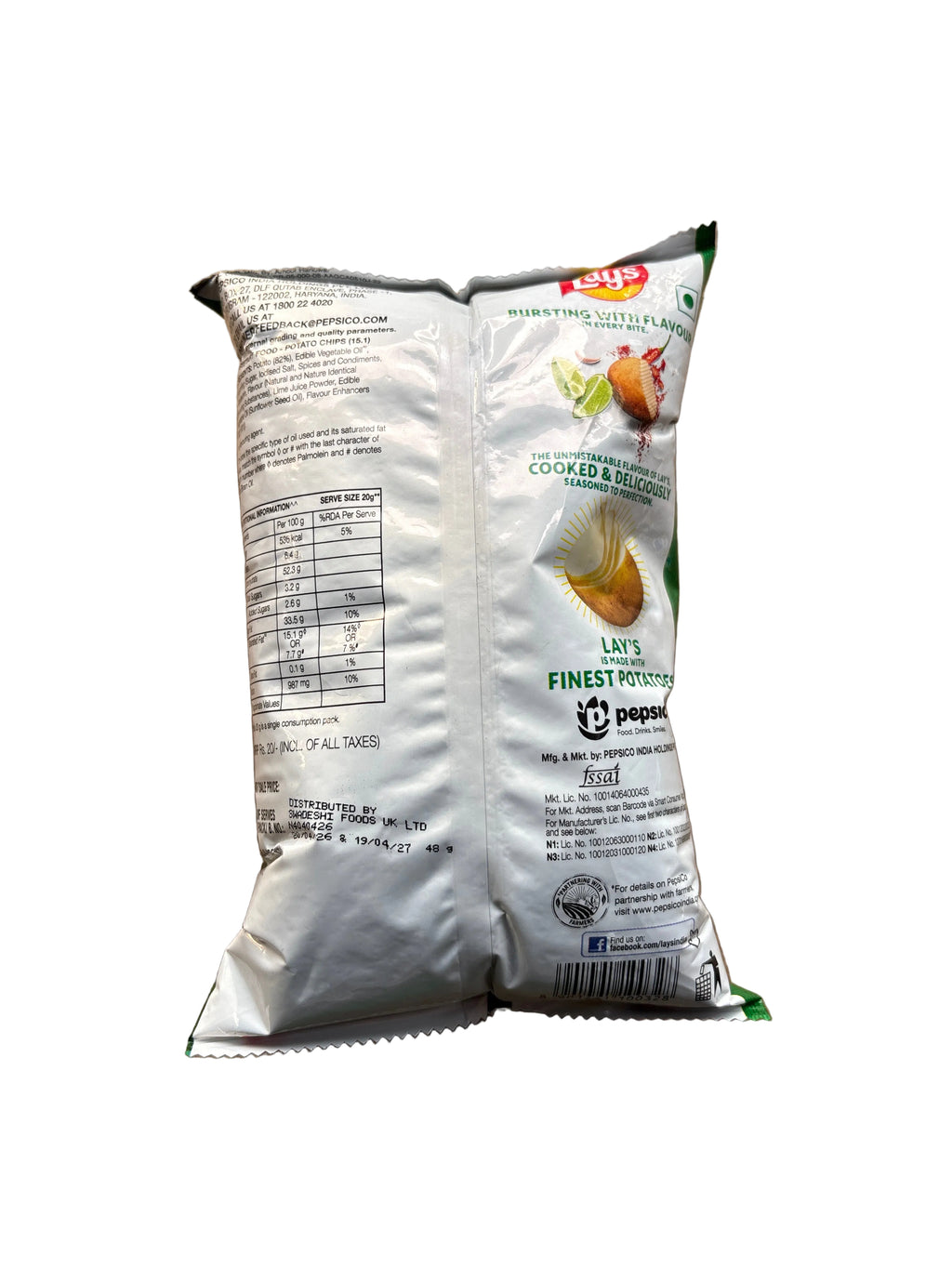 Lays Chile Limon 48g Mix & Match 2 For £1