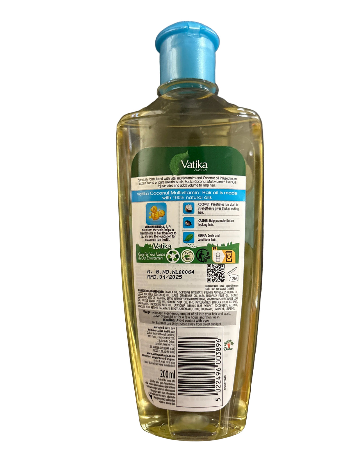Dabur Vatika Hair Oil Coconut 200ml