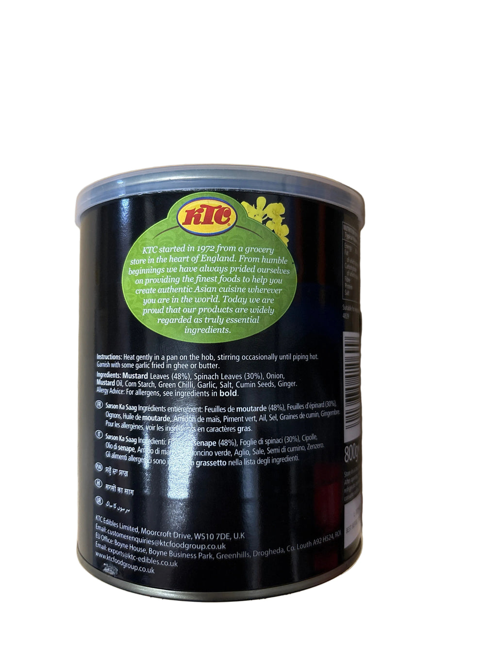 KTC Sarson Ka Saag Curried Mustard Leaves 800g