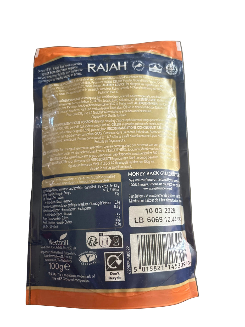 Rajah Fish Seasoning 100g