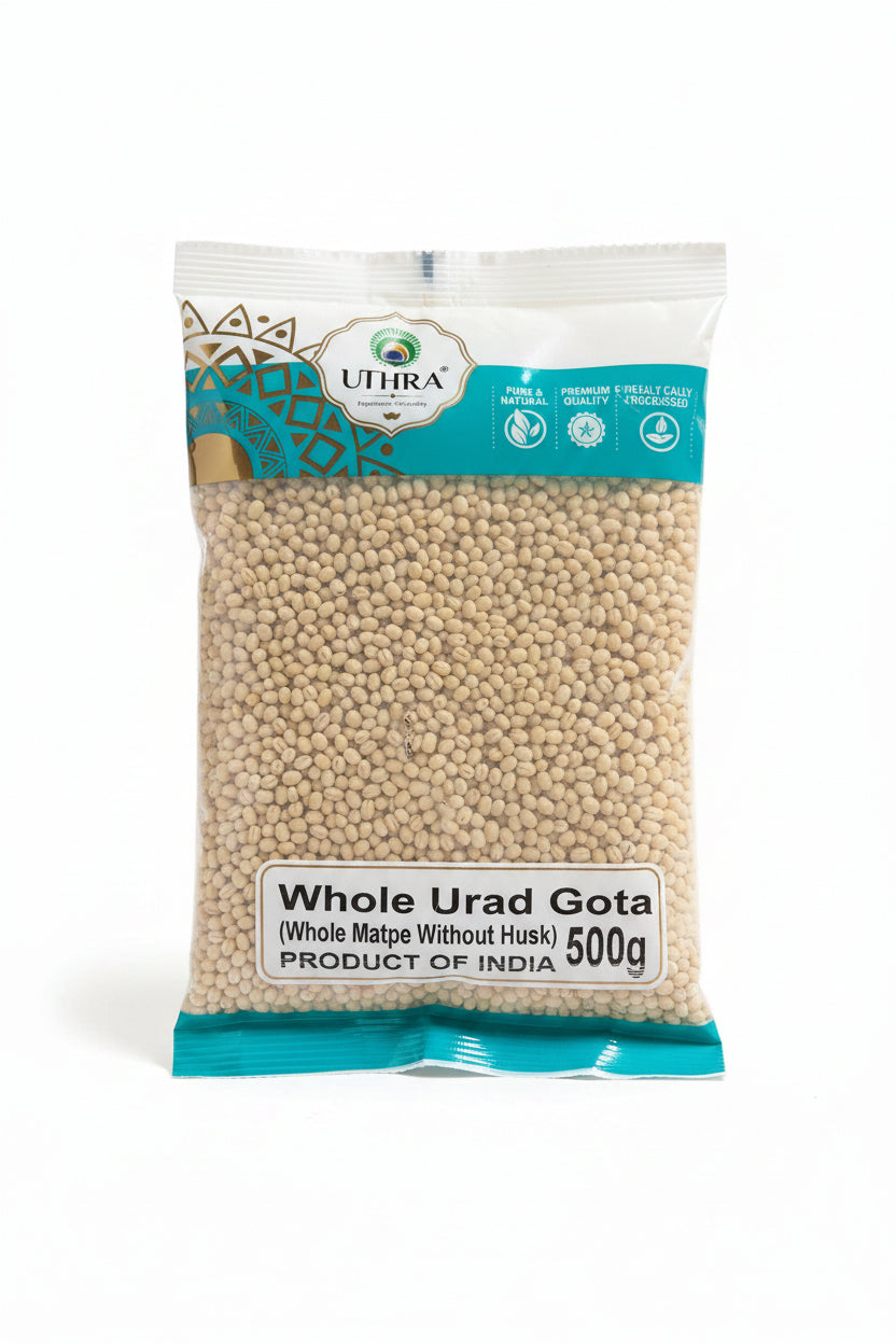 Uthra Lentils Gota Whole Urad 500g