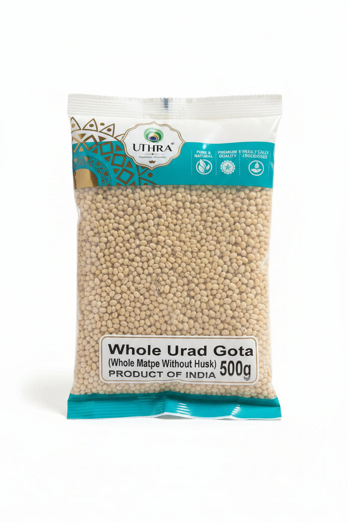 Uthra Lentils Gota Whole Urad 500g