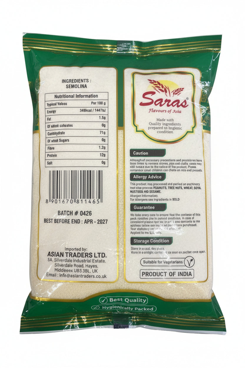 Saras Semolina Suji Rava Roasted 1kg