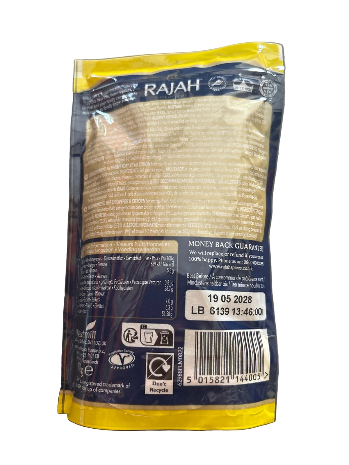 Rajah Chilli & Lemon Seasoning 100g
