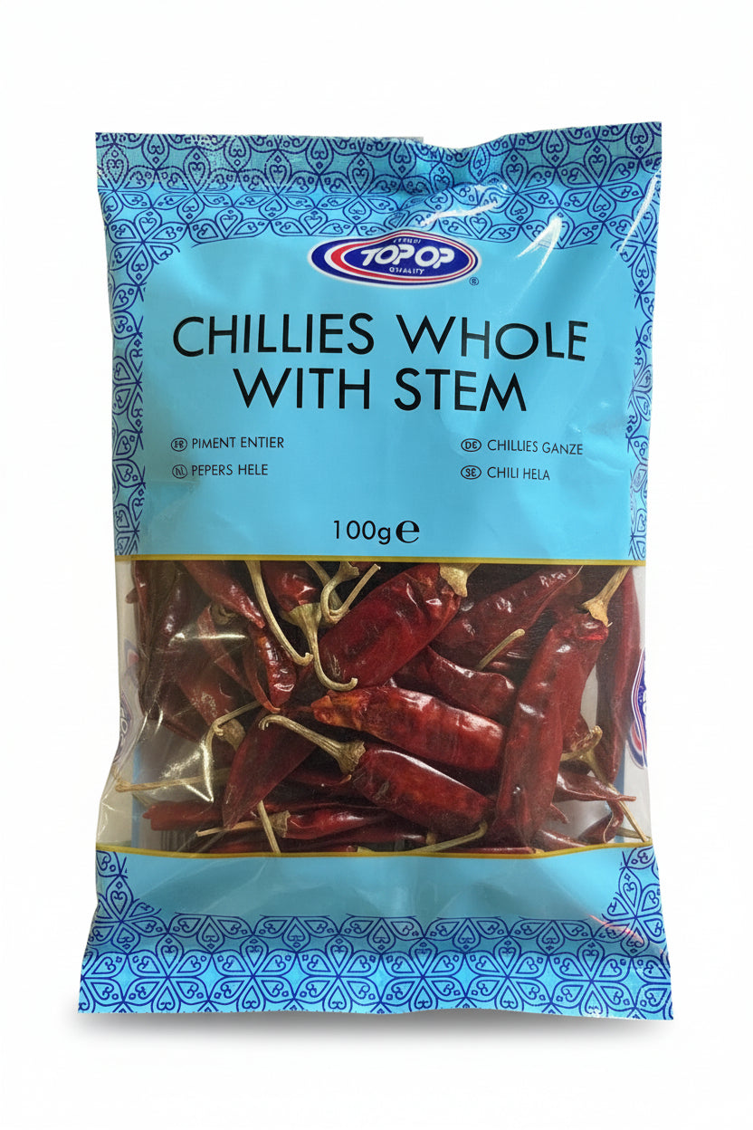 Top Op Chillies Whole With Stem 100g