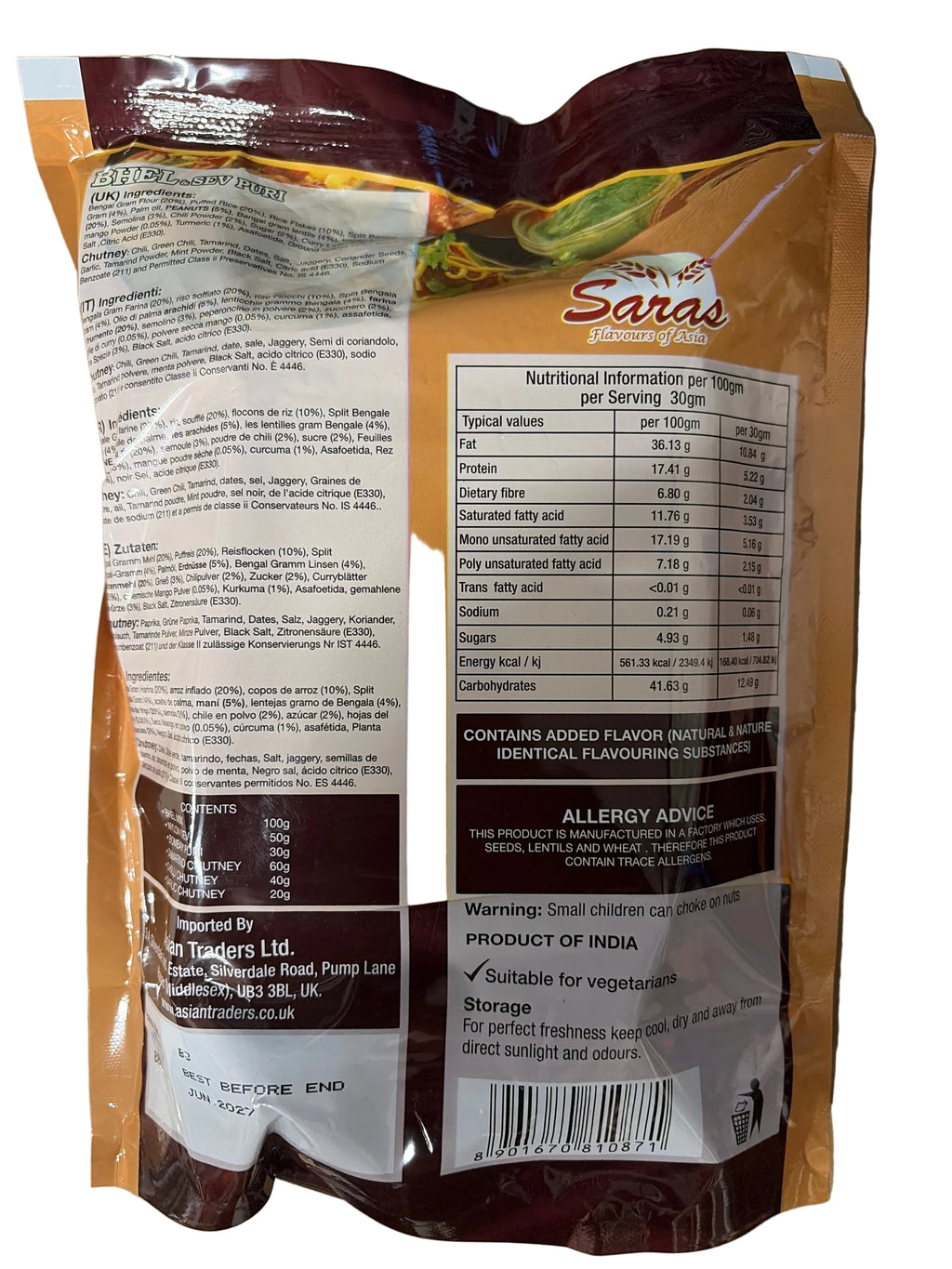 Saras Bhel Puri 300g
