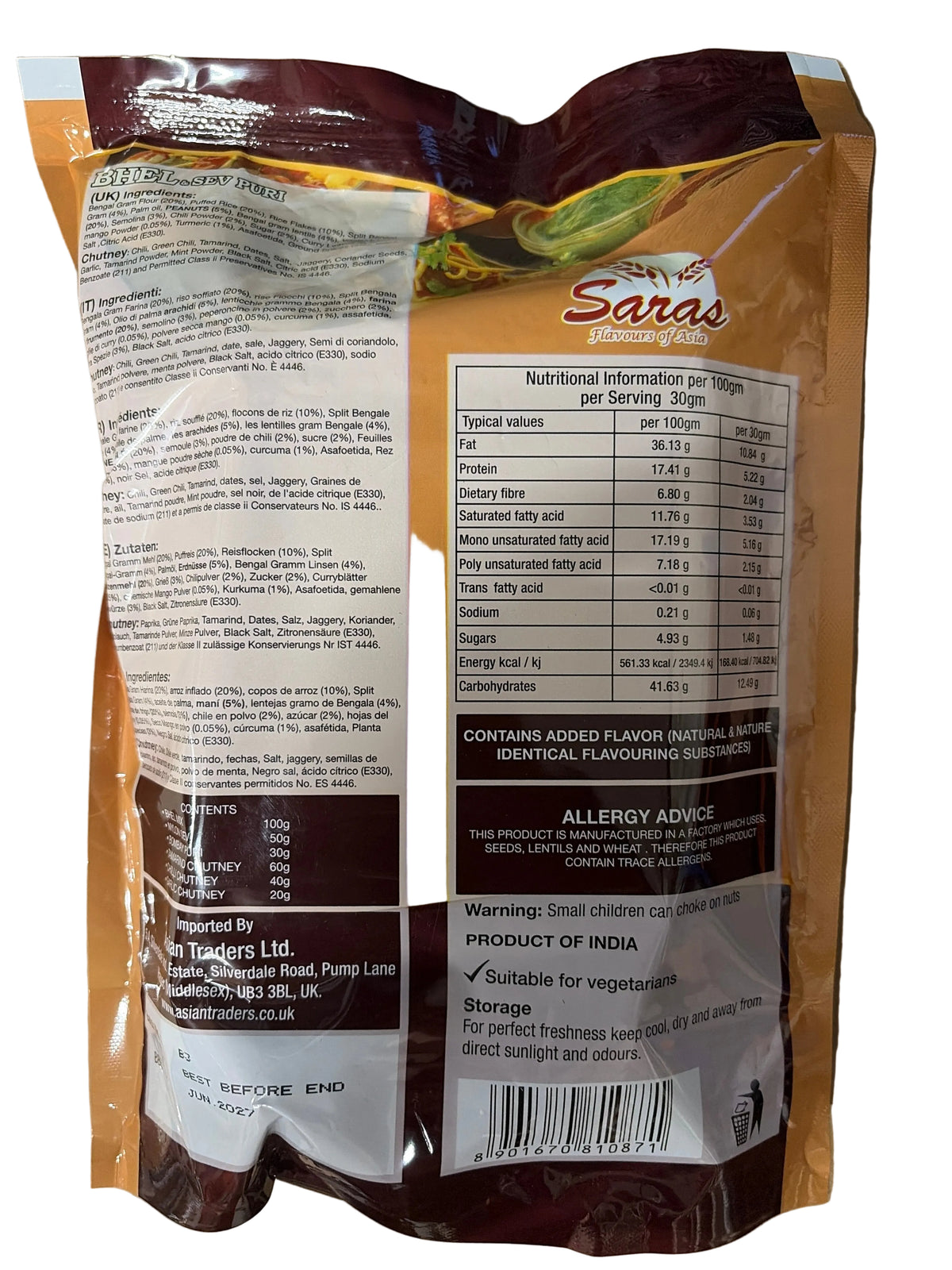 Saras Bhel Puri 300g