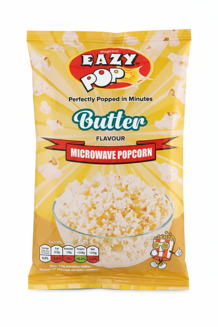 Eazy Pop Microwave Popcorns Butter Flavour 85g