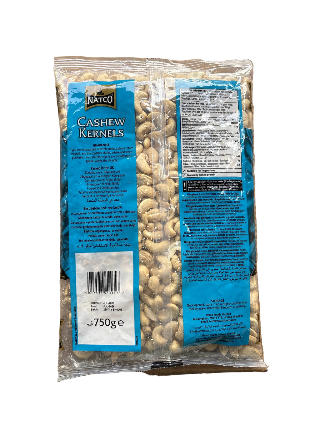 Natco Cashew Kernels 750g