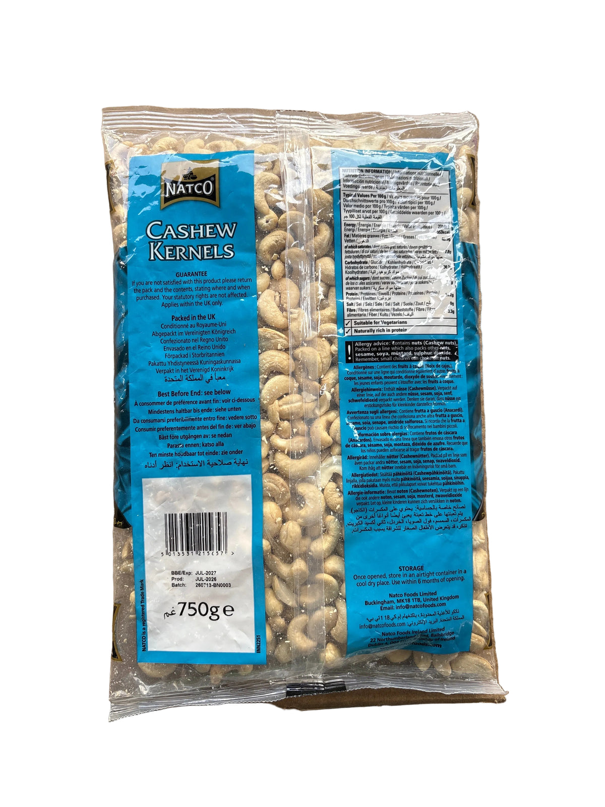 Natco Cashew Kernels 750g
