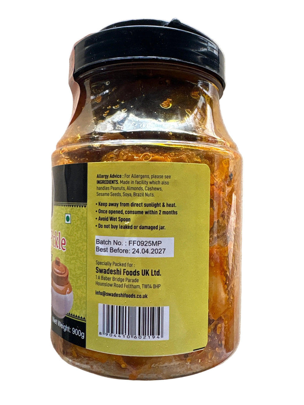 Food Factory Mango Pickle Seedless 900g