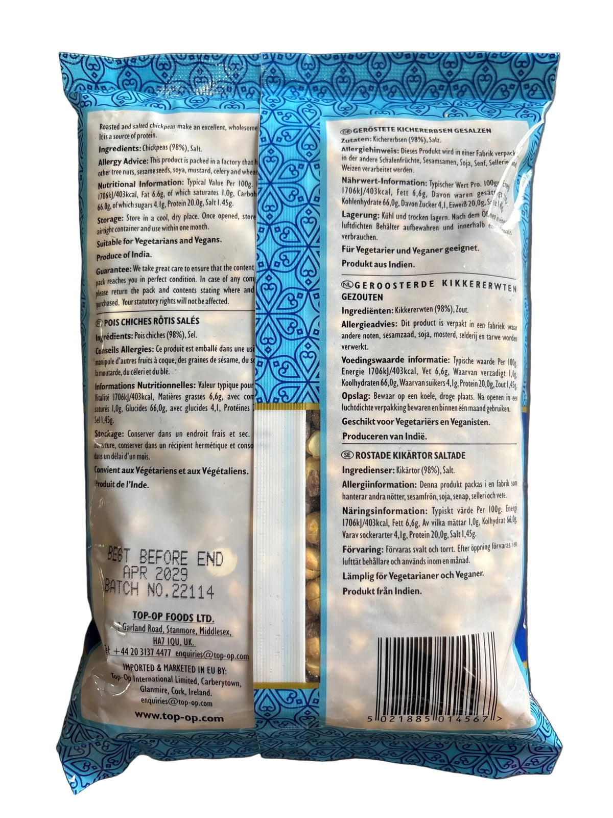 Top Op Roasted Gram Daria Salted 300g