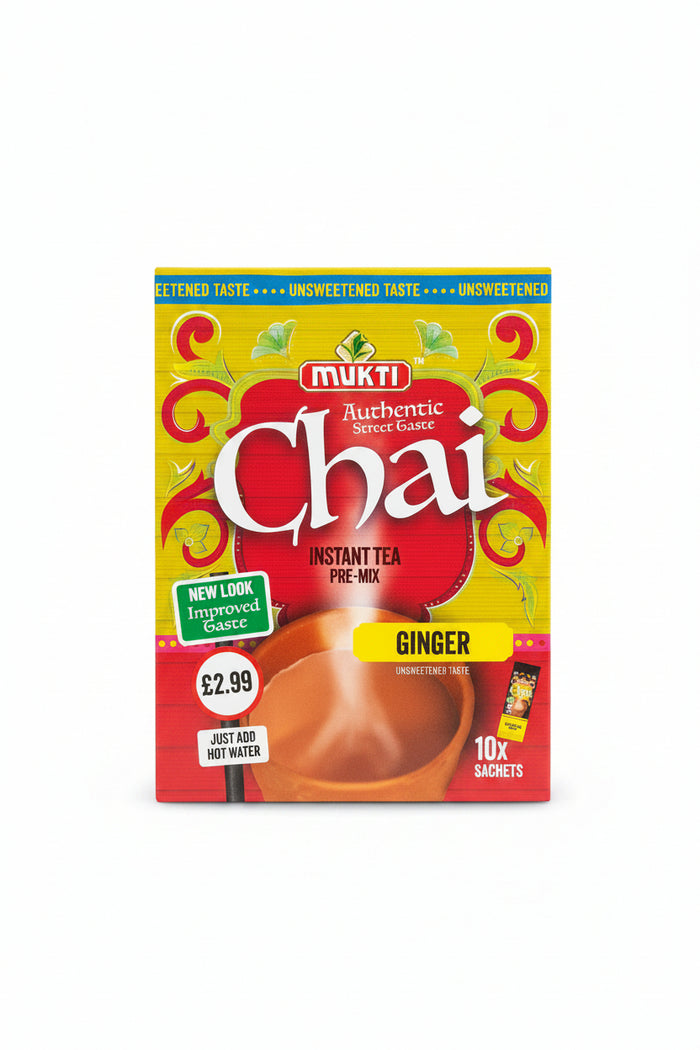 Mukti Instant Tea Ginger 10 x Sachets 140g