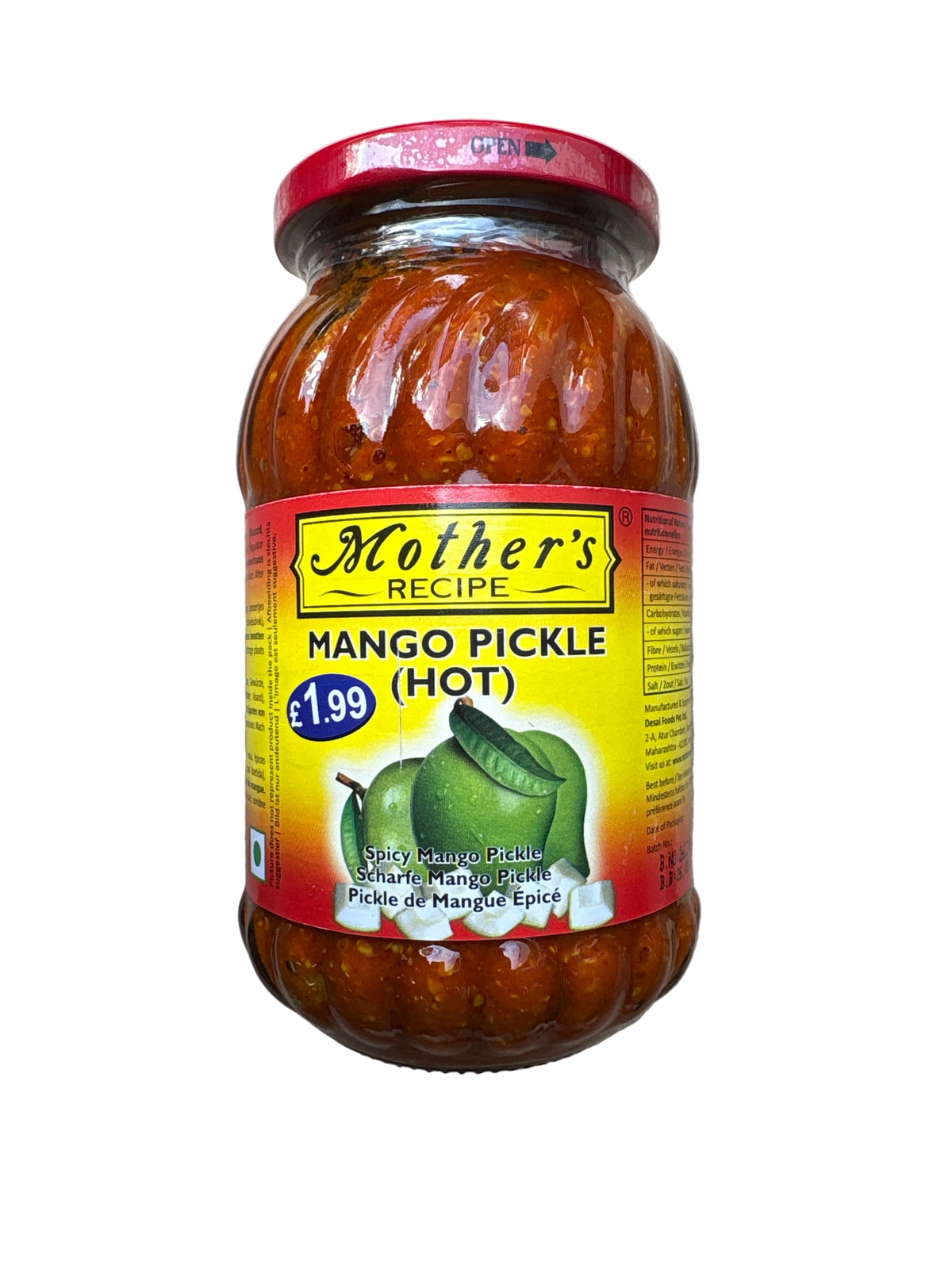 Mothers Pickle Mango Hot 500g