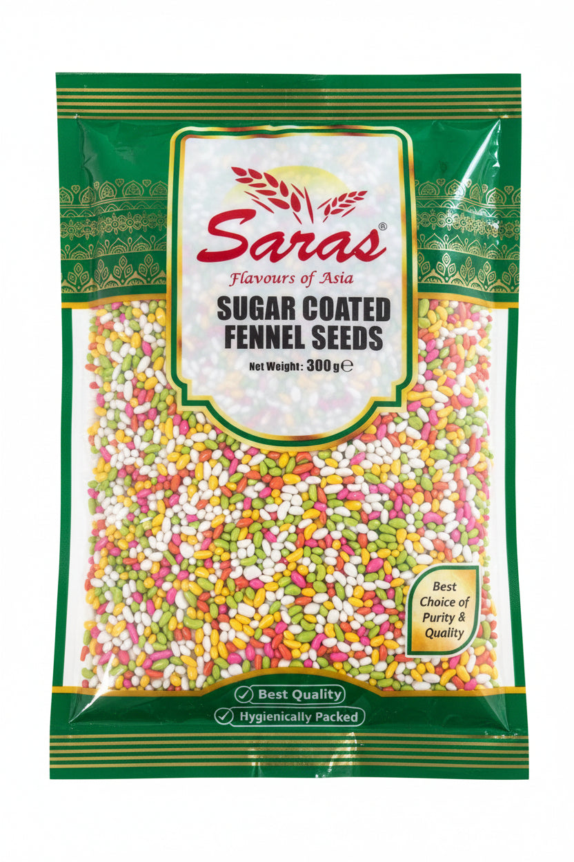 Saras Valiary Fennel Seeds Sugar Coated 300g