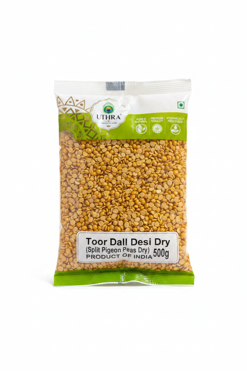 Uthra Lentils Toor Dall Dry Desi 500g