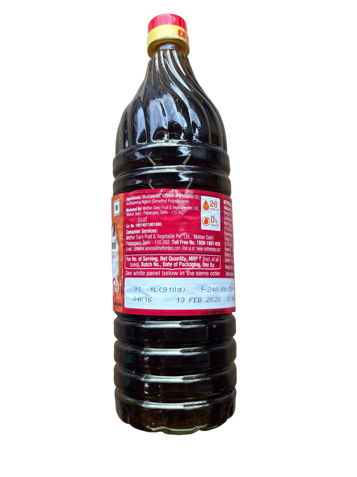 Dhara Kachi Ghani Pure Mustard Oil 1L