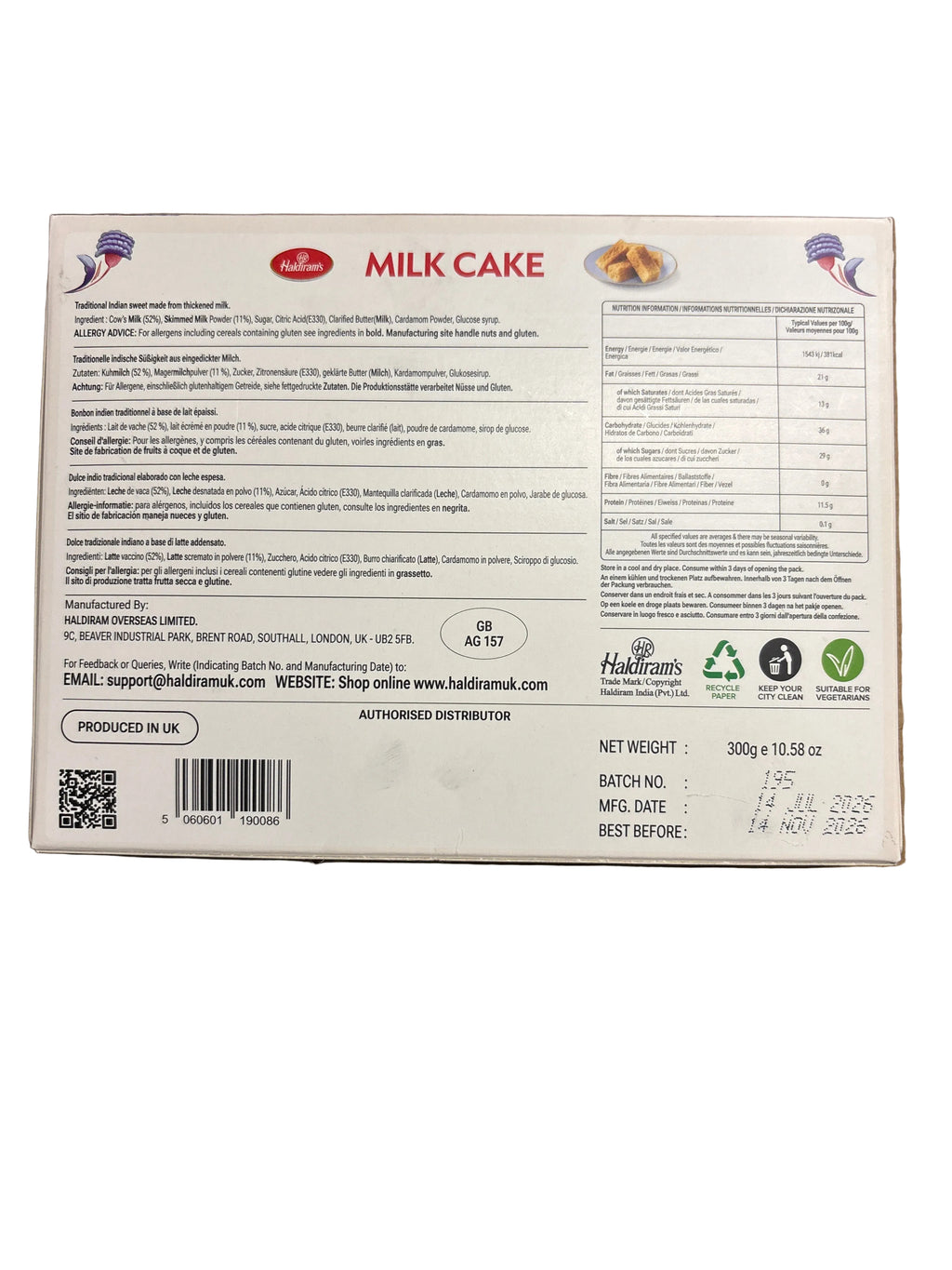 Haldirams  Milk Cake 300g