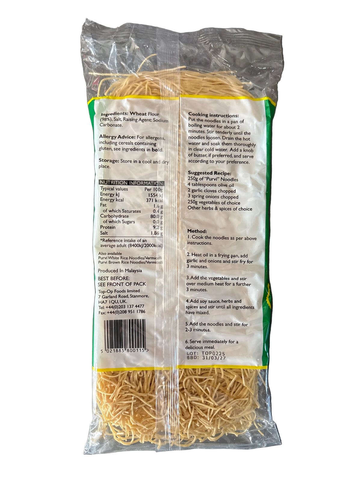 Purvi Eggless Noodles Vegetarian 250g