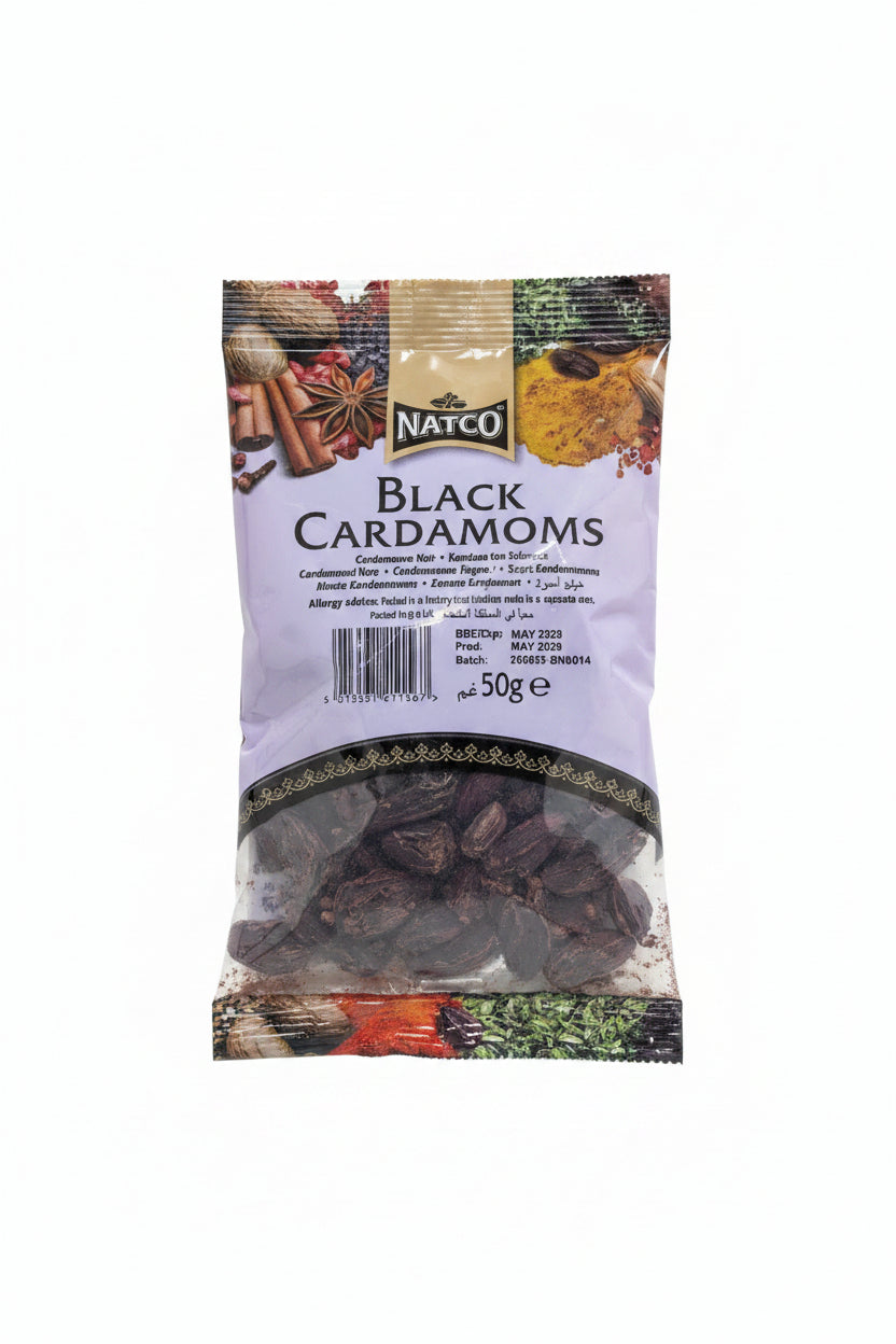 Natco Black Cardamoms Moti Elaichi 50g