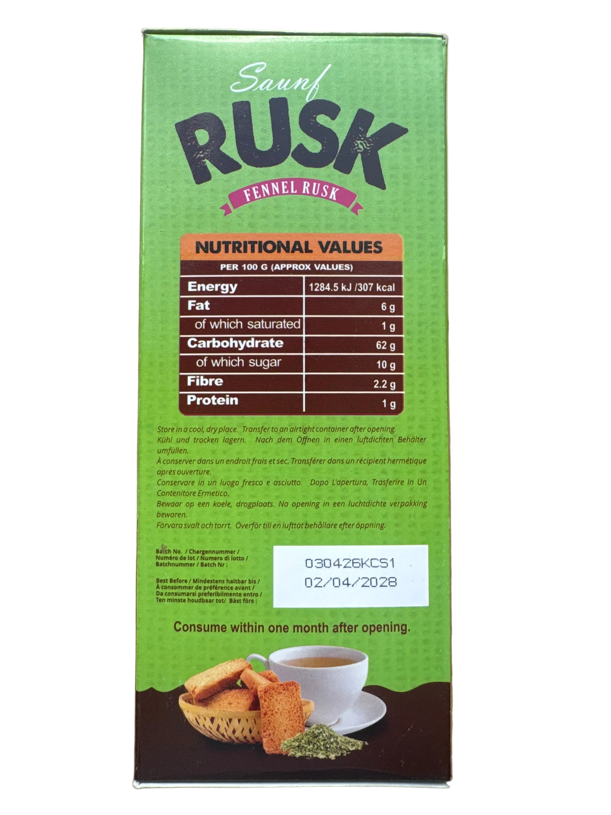 KCS Fennel Rusk 400g