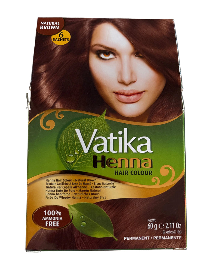 Dabur Vatika Womens Hair Colour Henna Natural Brown 60g