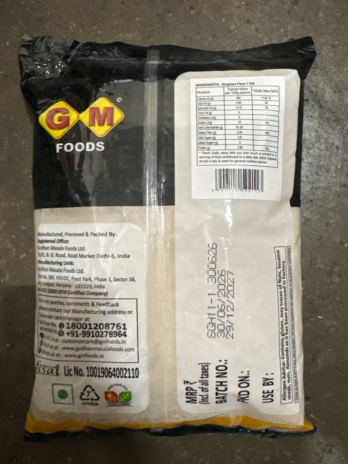 GM Singoda Water Chestnut Flour 1kg