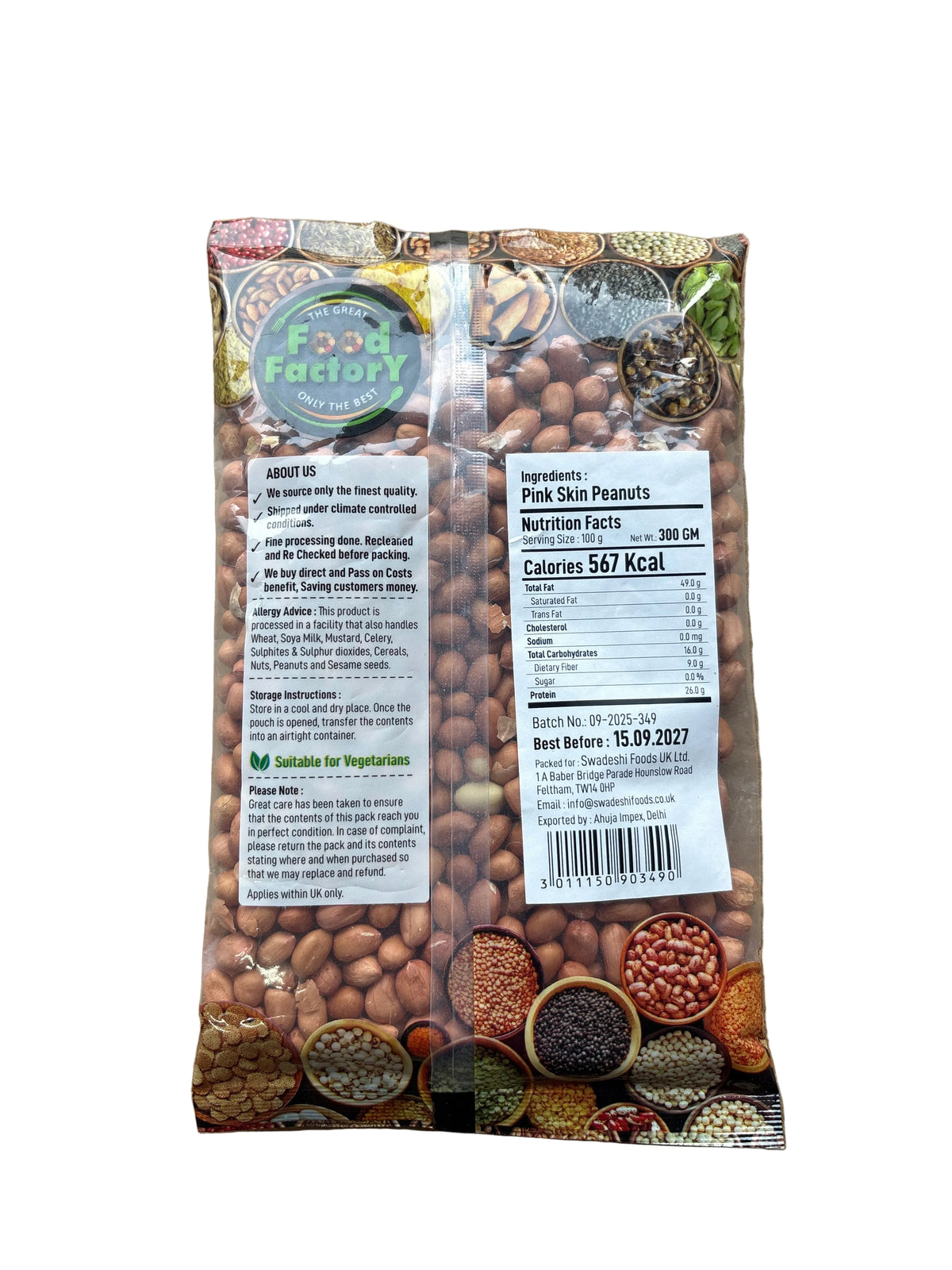 Food Factory Pink Skin Peanut Desi 300g
