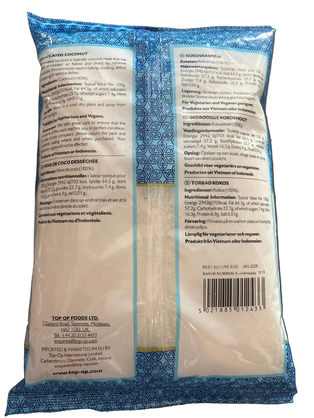 Top Op Fine Desiccated Coconut 750g