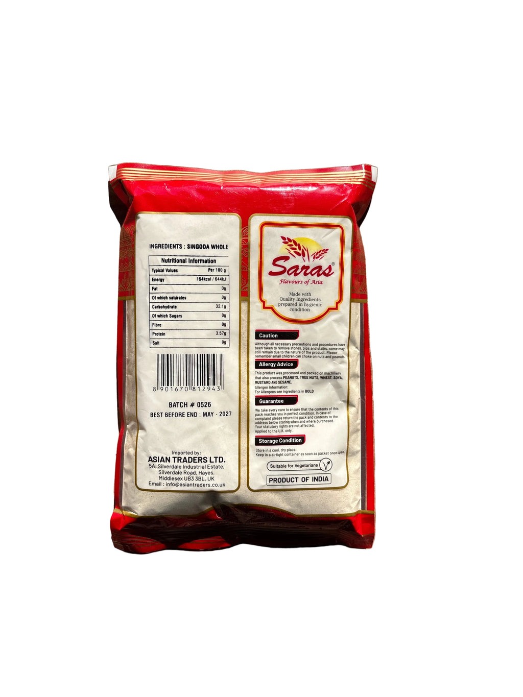 Saras Flour Singoda 400g