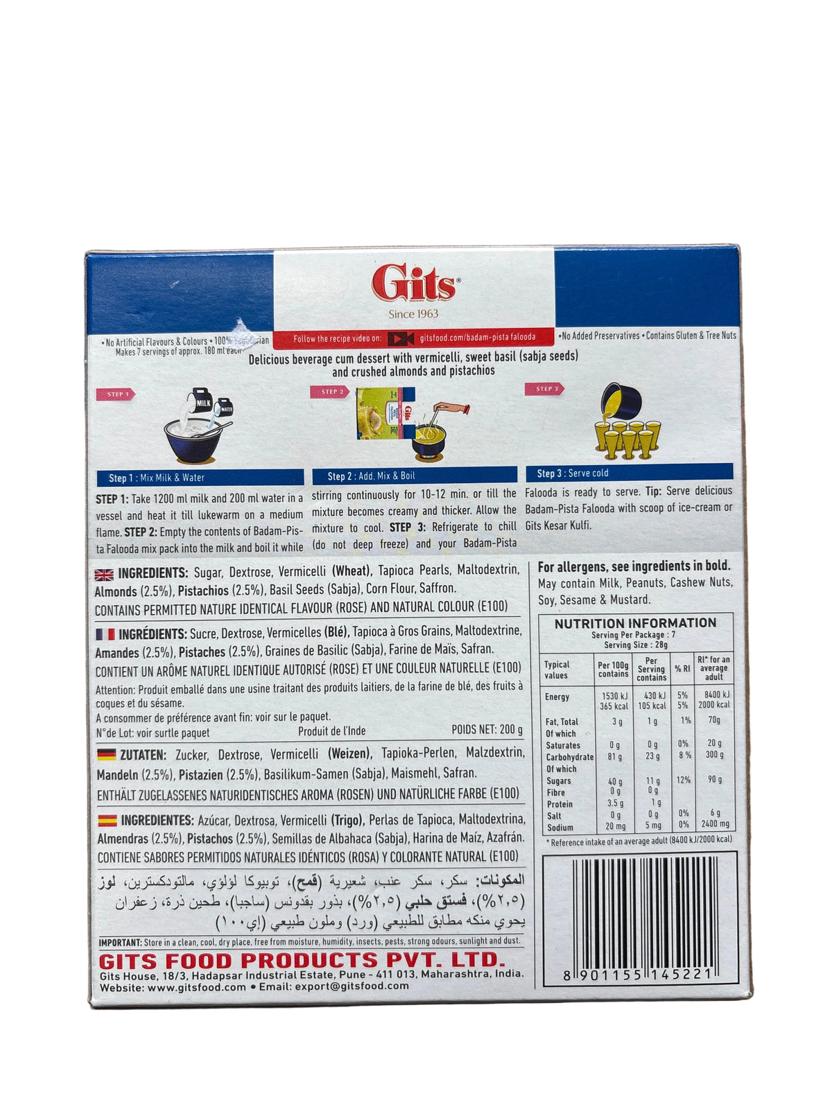 Gits Badam Pista Falooda Mix 200g