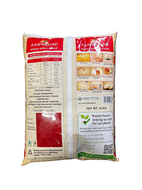 Aashirvaad Whole Wheat Flour Chakki Atta 10kg