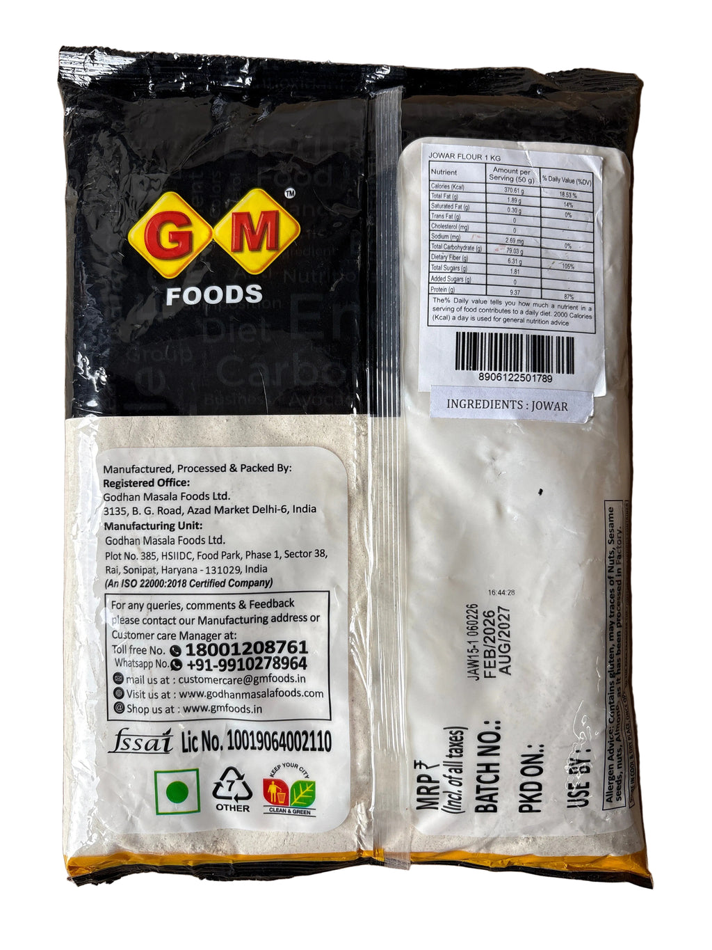 GM Foods Jowar Flour 1kg