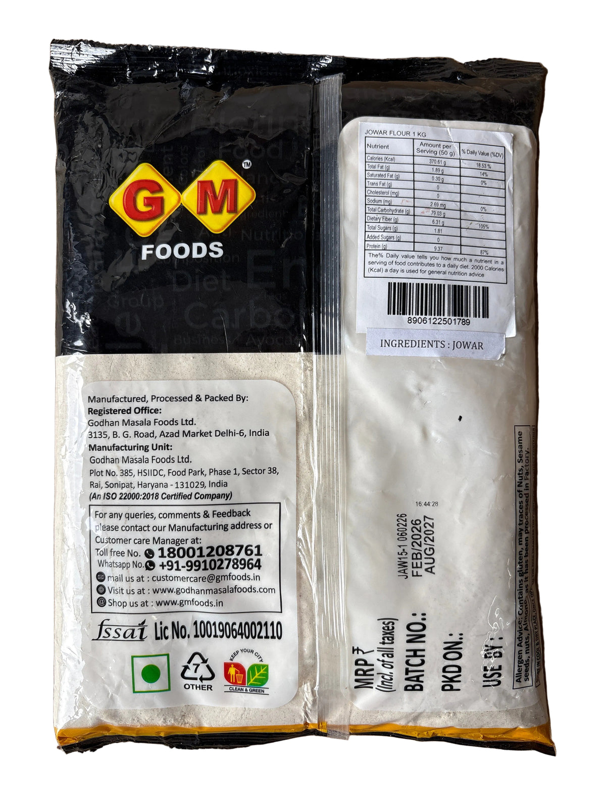 GM Foods Jowar Flour 1kg