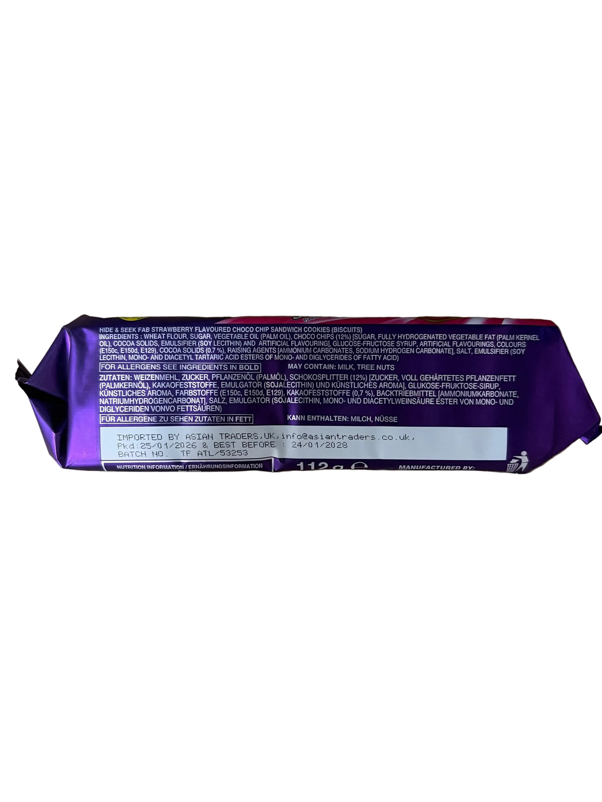 Parle Fab Strawberry Choco Chip Cookies 112g Mix & Match 2 For £2
