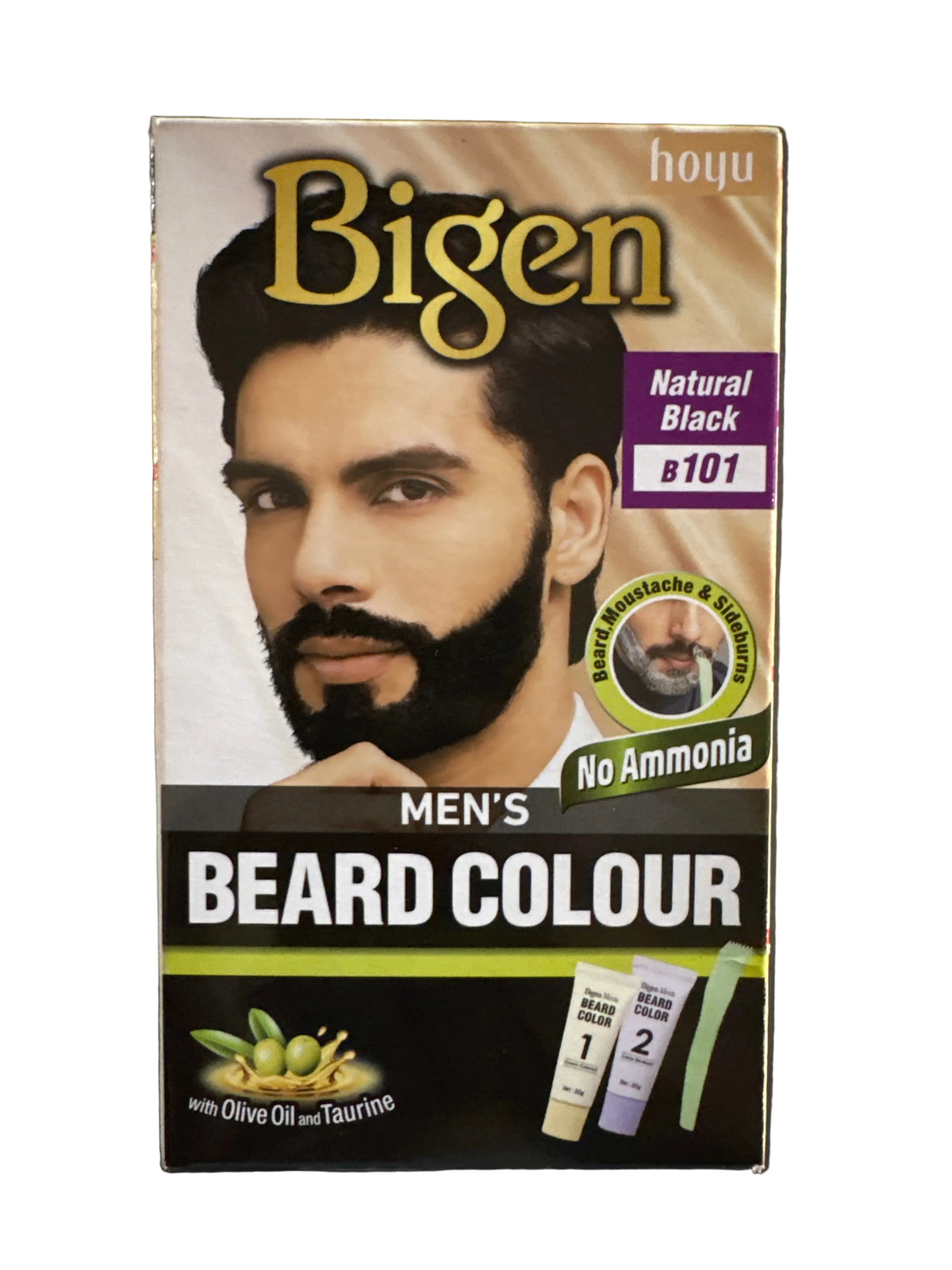 Bigen Mens Beard Colour Natural Black 101