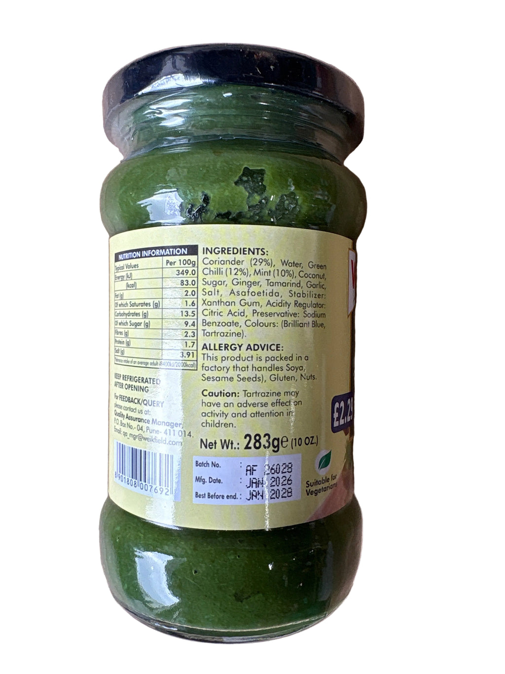 Weikfield Bombay Sandwich Chutney 283g PM £2.29