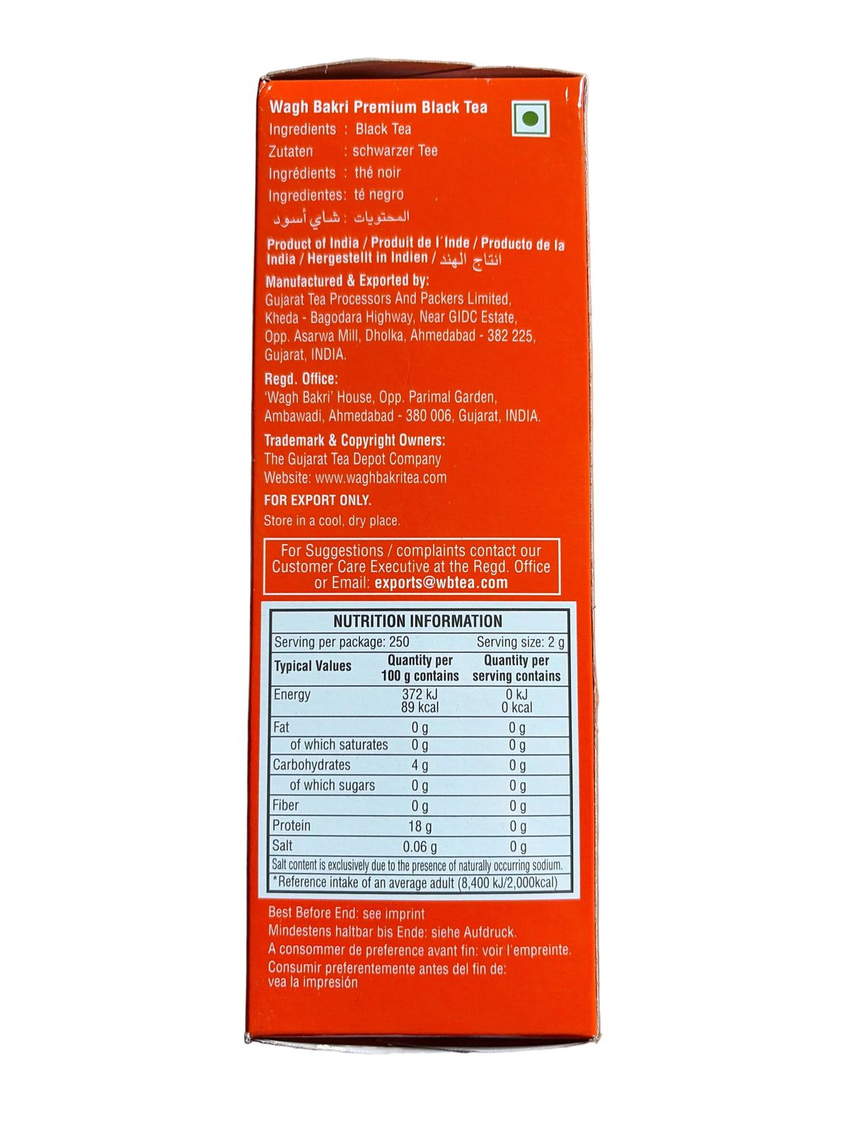 Wagh Bakri Premium Black Loose Tea 500g