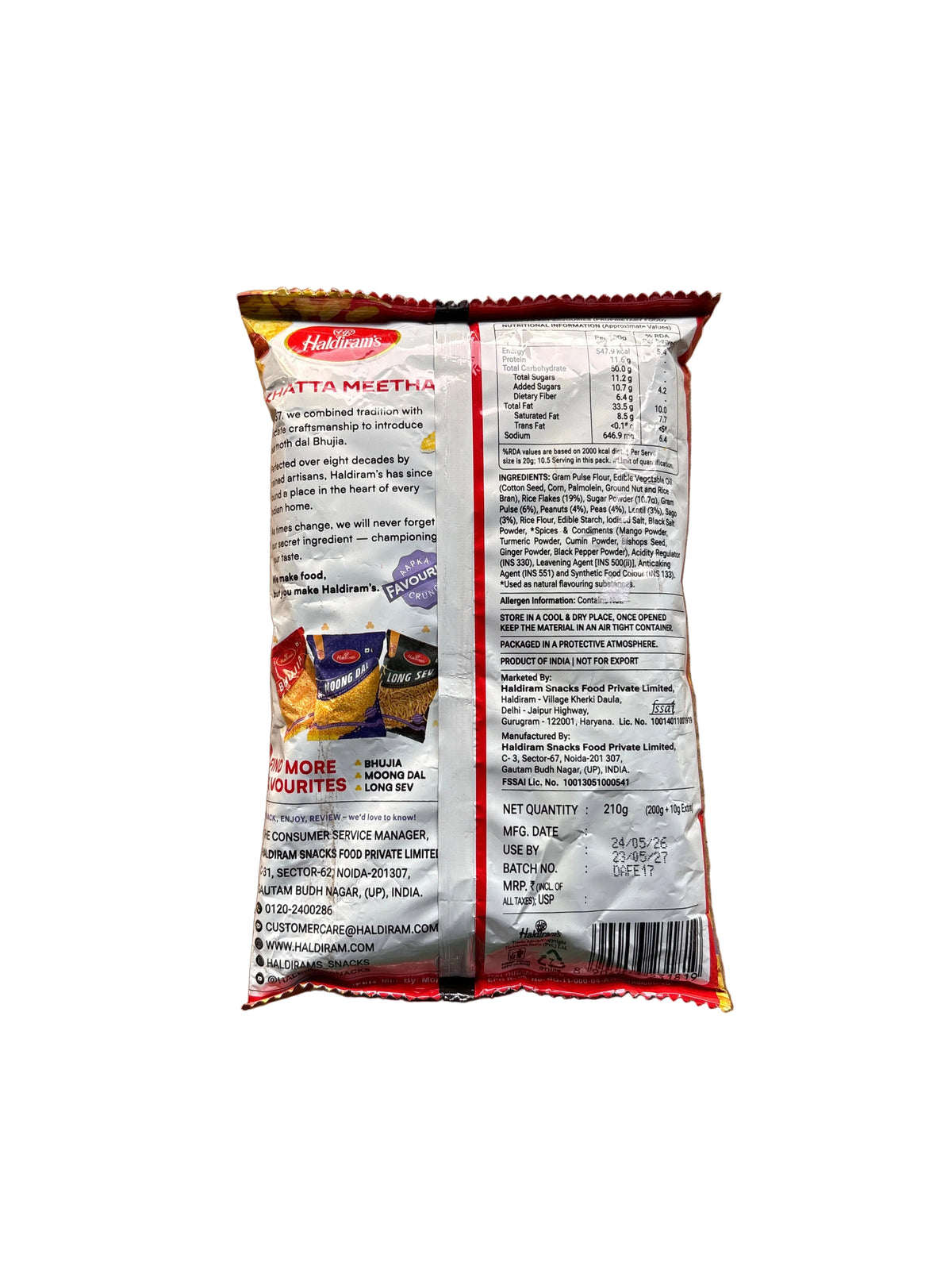 Haldirams Khatta Meetha 210g