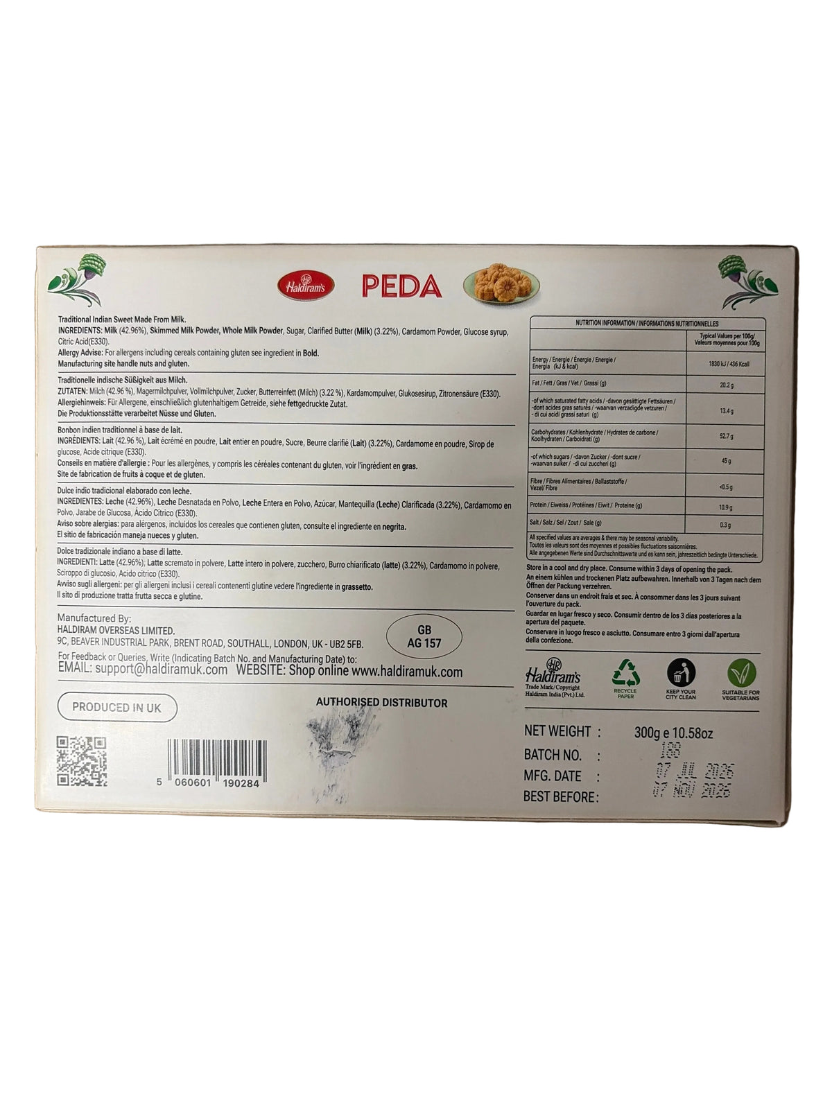 Haldirams Peda 300g
