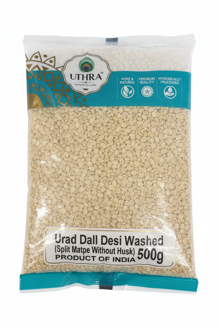 Uthra Lentils Urad Dall Washed Desi 500g