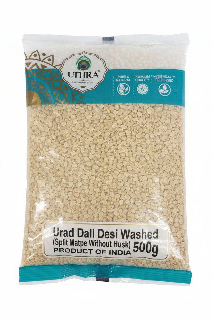 Uthra Lentils Urad Dall Washed Desi 500g