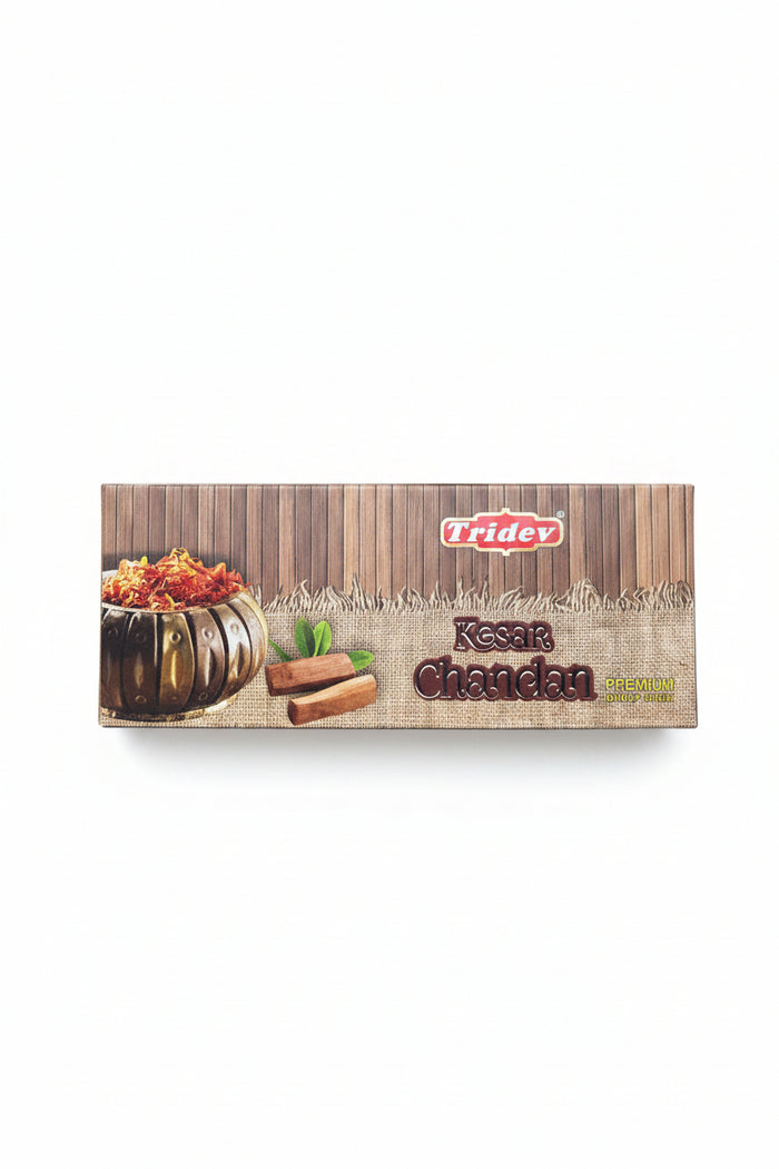 Tridev Premium Dhoop Sticks Kesar Chandan 80g