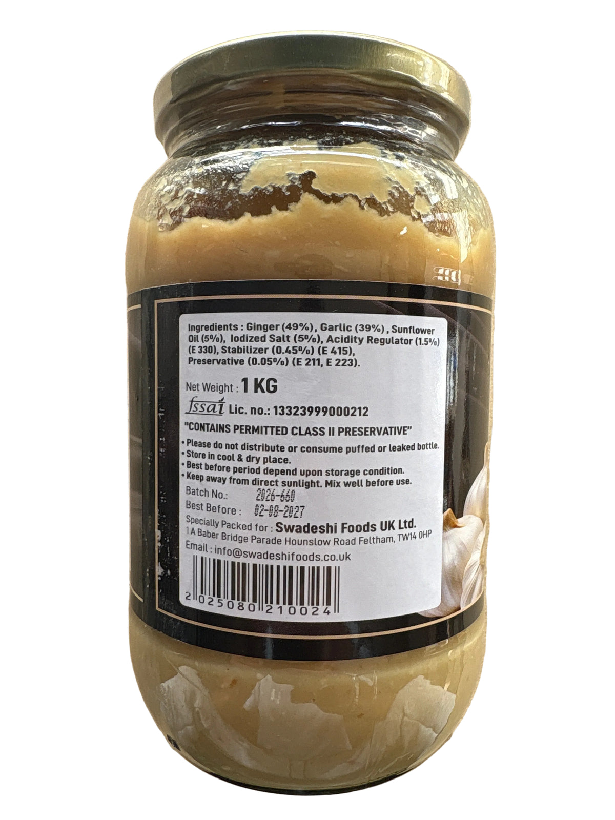 Food Factory Ginger & Garlic Mix Paste 1kg