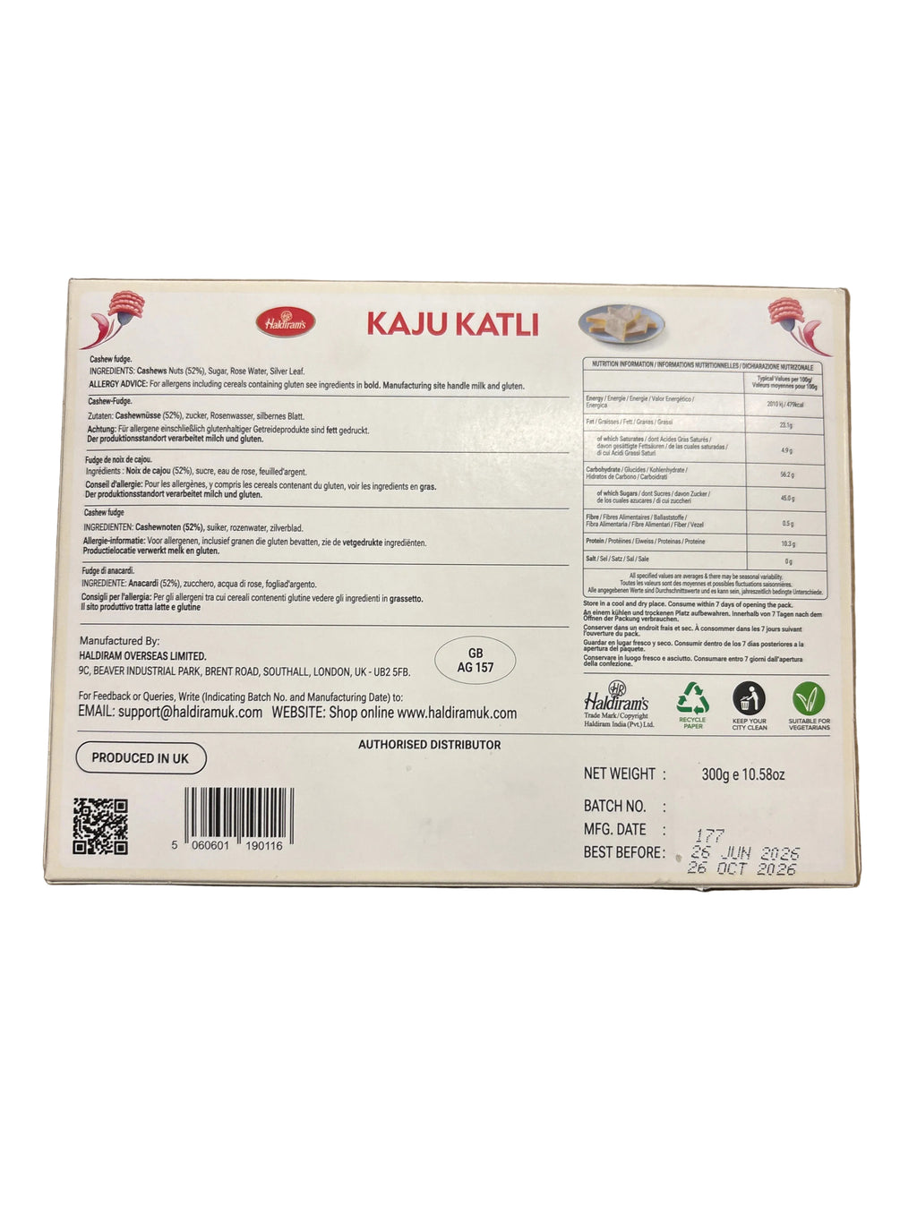 Haldirams Kaju Katli 300g