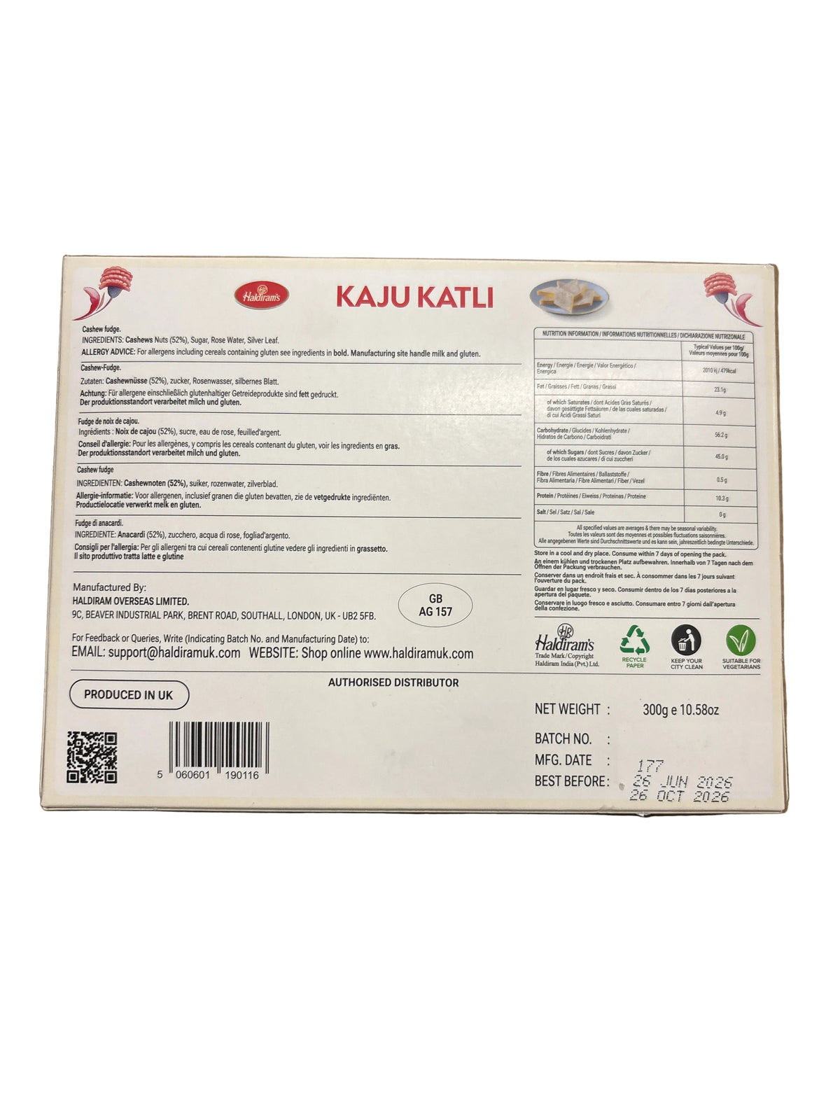 Haldirams Kaju Katli 300g