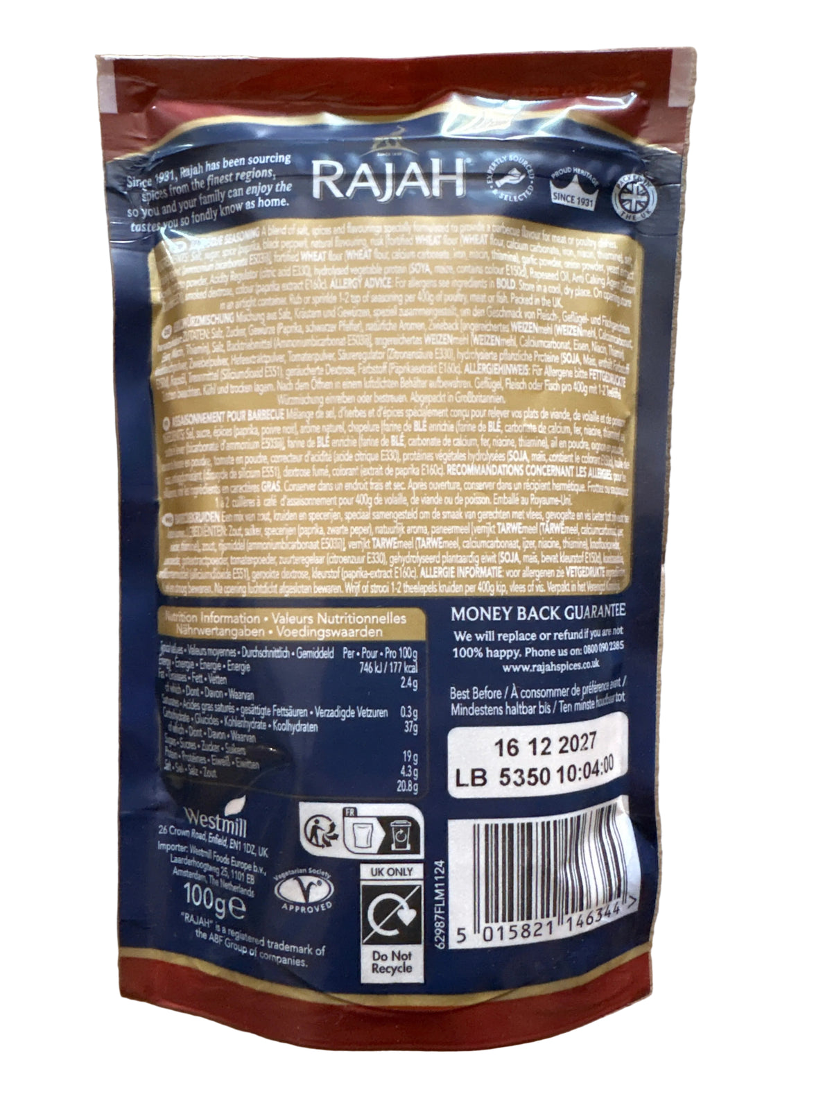Rajah Barbecue Seasoning 100g