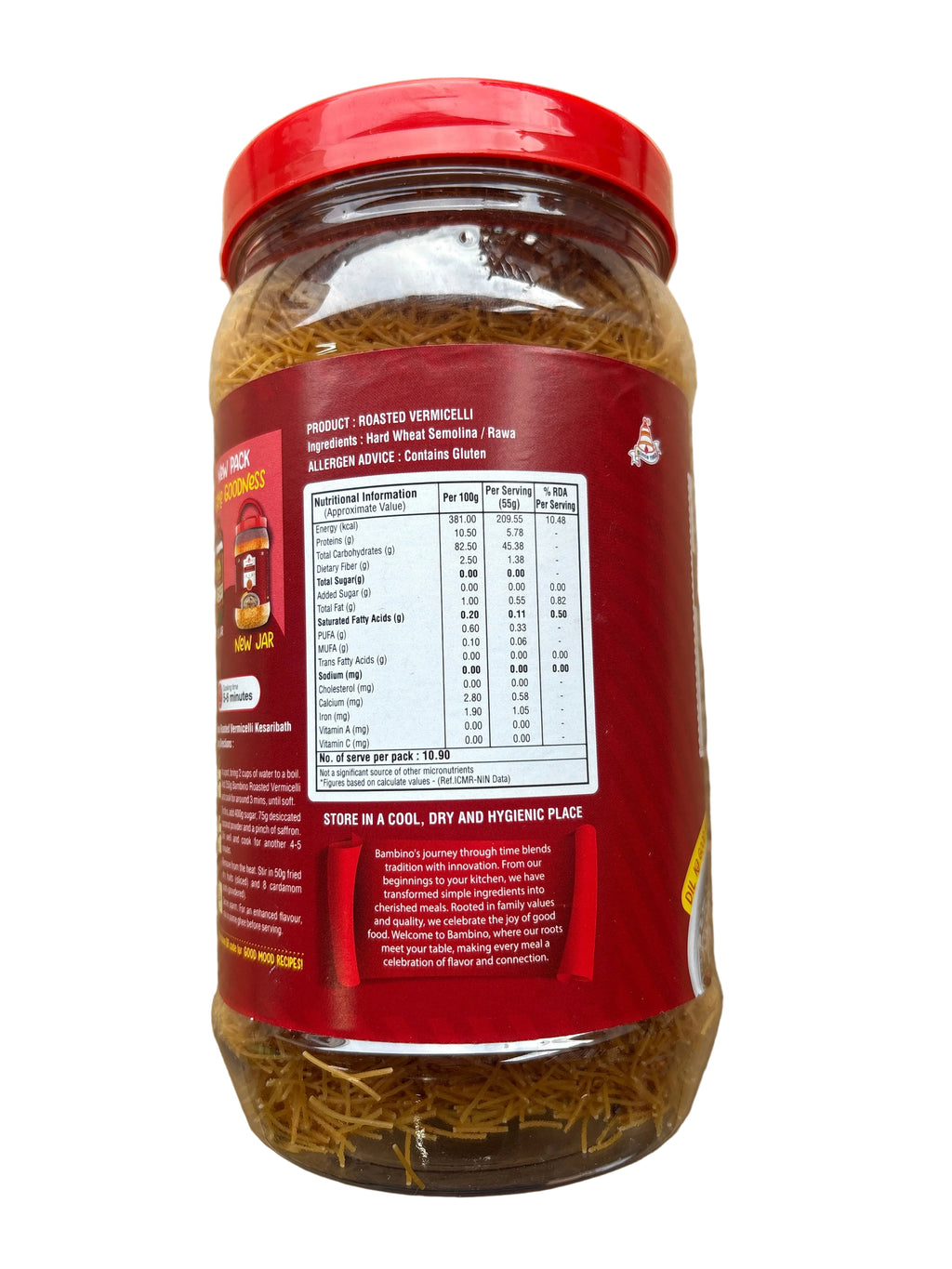 Bambino Roasted Vermicelli In Jar 600g