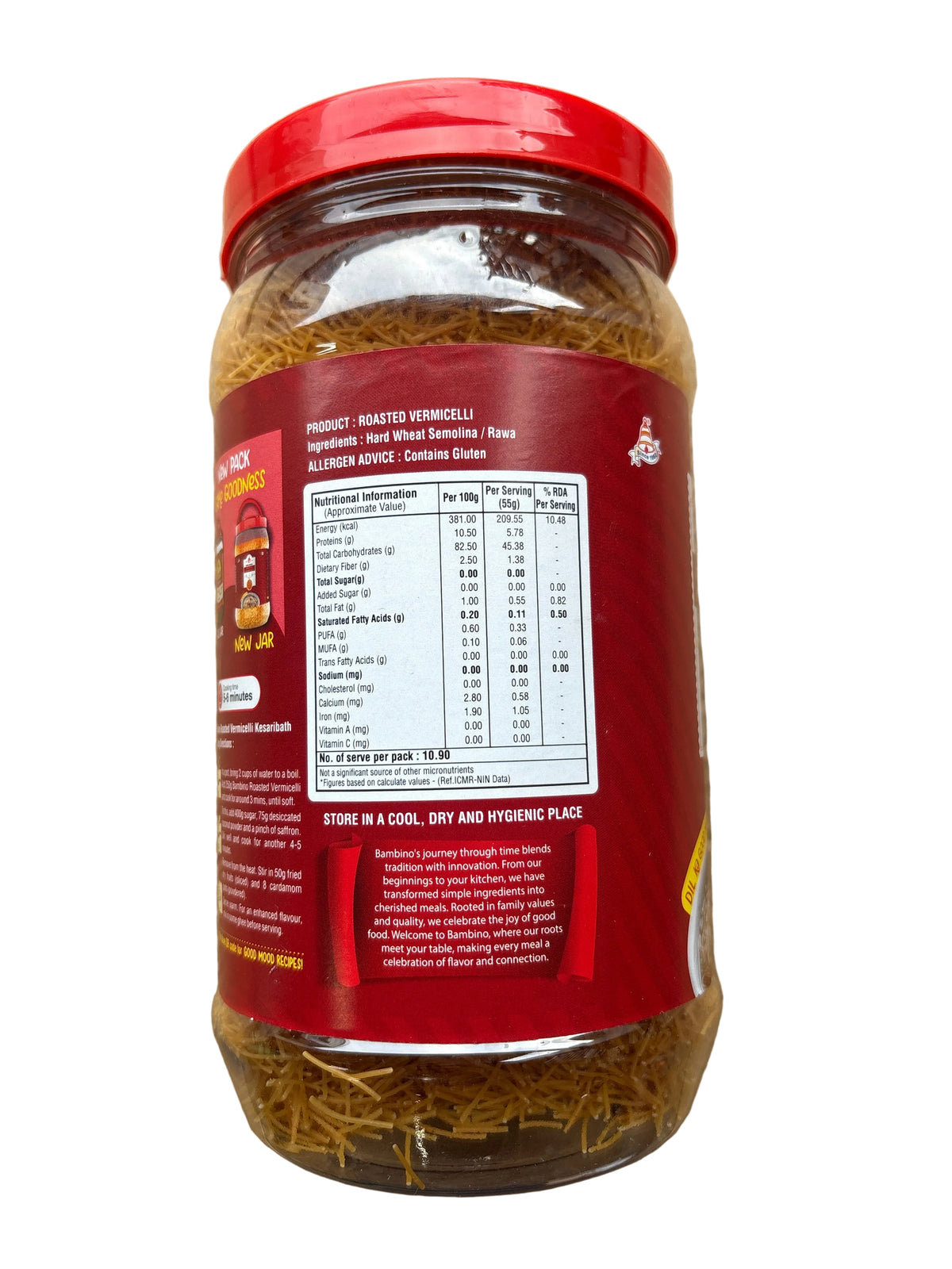 Bambino Roasted Vermicelli In Jar 600g